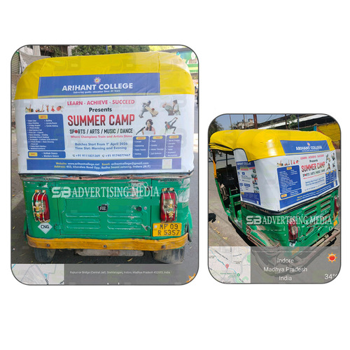Auto Rickshaw Hood Branding In Indore Mp - Coating Type: Luminated
