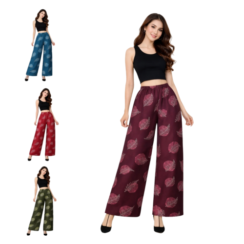 Ladies Splendid Printed Palazzo - Material: Rayon