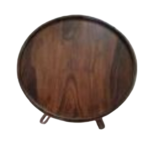Round Sheesham Wood Tea Table