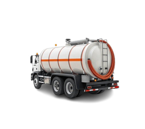 Cylindrical Petroleum Tanker - Metal, 10000 Ltr, White | Galvanized, Hot Rolled, Rust and Corrosion Resistant