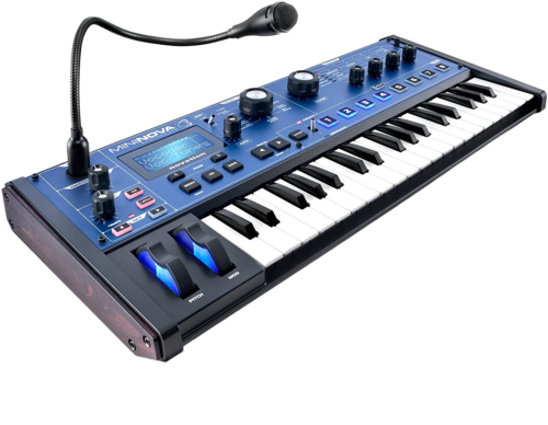 Novation Mininova 37-key Mini Performance Synthesizer - Black, 560x75x250 Mm, 12v | 37 Note Keyboard, 18 Note Polyphony, 3 Oscillators, 12 Band Vocoder, Arpeggiator, Usb Powered