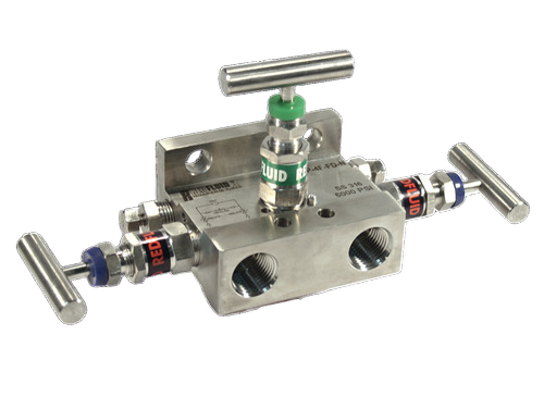 Three Way Manifold Valve - Sealing: Rubber