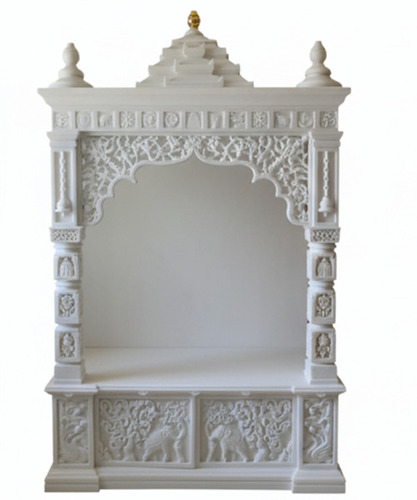 3.5 Feet White Marble Temple