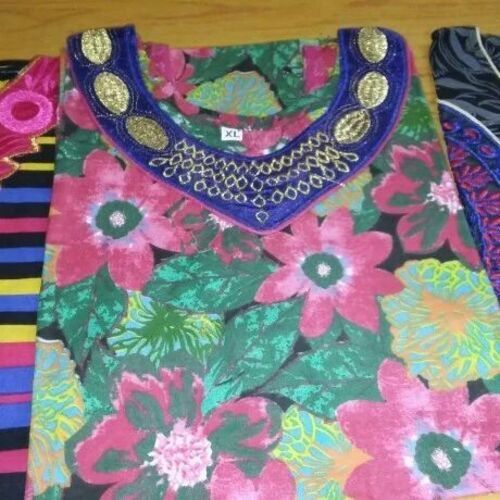 Embroidered Printed Cotton Kurti