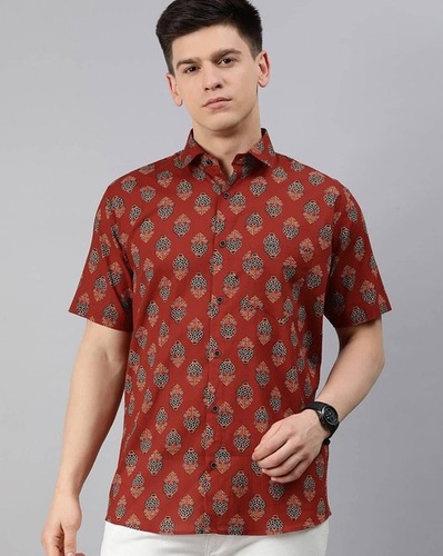 Cotton 100% Mens Shirt - Cotton, All Size, Red | Anti Wrinkle, No Fade, Stylist, Comfortable