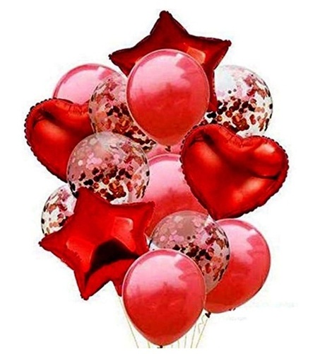 Red Confetti Balloons