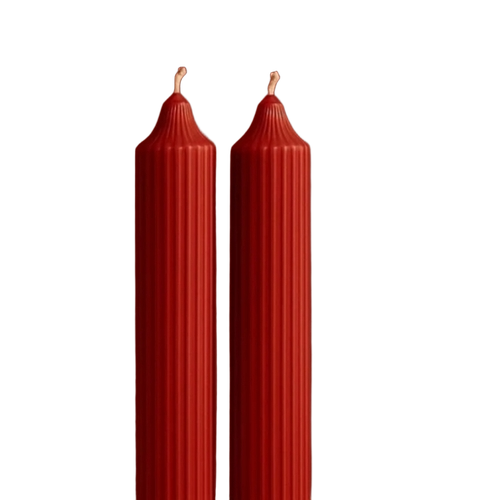 Ribbed Pillar Candle