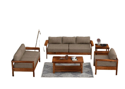 Sheesham Wood 6 Seater Wooden Sofa