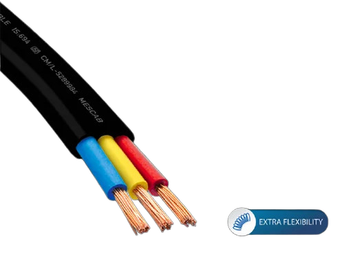 1.0sqmm 3 Core Multicore Copper Submersible Flat Cable