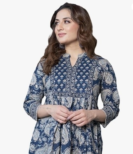 Cotton Printed Tunic Top