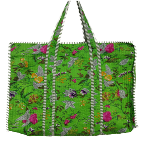 Quilted Tote Bags With Zip - Color: Pink