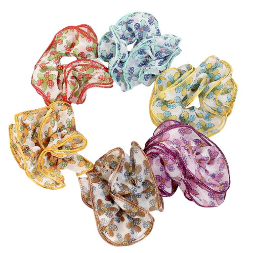 Floraluxe Hair Scrunchies For Women And Girls - Application: Personal