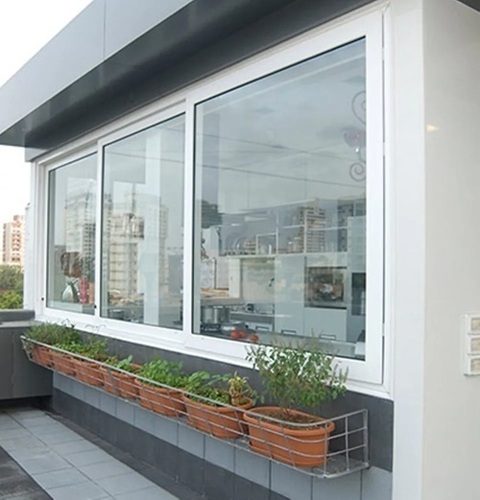 5mm Home Upvc Balgony Glass Window