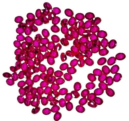 Synthetic Corundum Red Gemstone