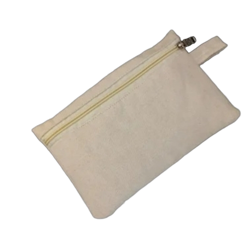 Cotton Canvas Pouch With Chain