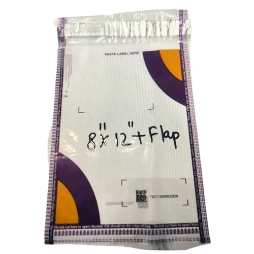 Msho 8 X 12 Inch Transparent Meesho Barcode Poly Bag - Tear Resistant Poly Material, Moisture Resistant, Lightweight, Clear Visibility
