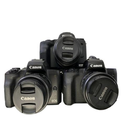 Canon Eos M50 Rd-M15-45 Stm Camera Kit Black With Box Charger Battery Sd Card - Sensor Size: Full Frame