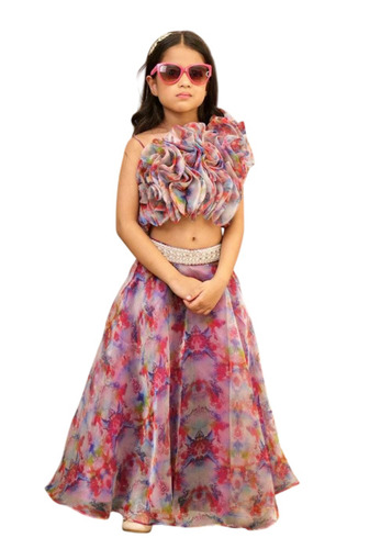 Girls Organza Skirt Top Set