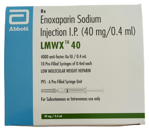 Lmwx 40 Enoxaparin Sodium Injection Ip (40 Mg/0.4 Ml) - Frame Color: Blue White
