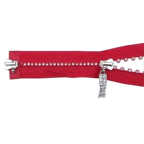 Two Way Nylon Zipper - Color: Red