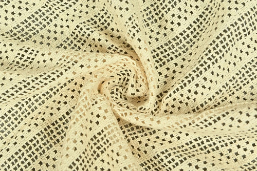 Yellow Crochet Fabric