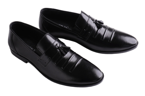 Mens Slip On Black Leather Shoes