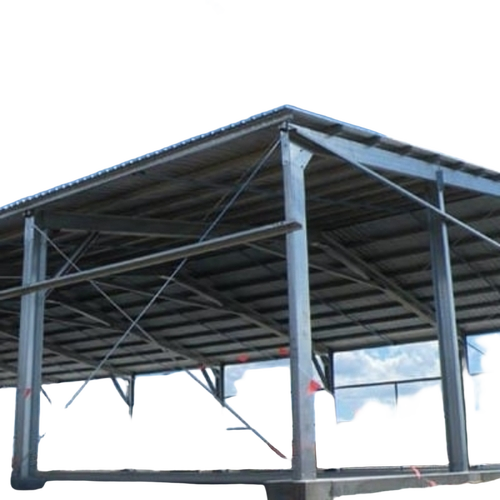 Peb Structural - Steel Modular Build, Silver Blue | PVC Window Doors, Cement Board Cladding, Steel Roof, Two PVC Windows