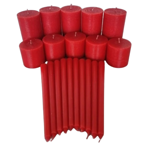 Paraffin Scented Red Pillar Candle