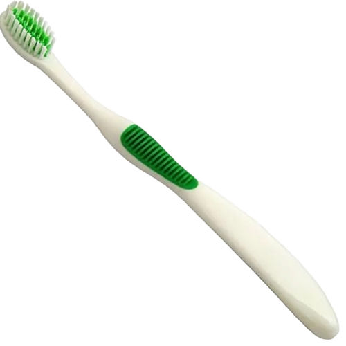 Plastic Toothbrush - Bristle Color: White & Green
