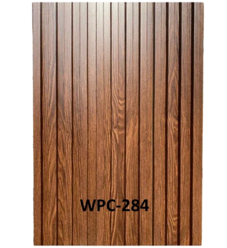 Brown Wpc Louvers Panels - PVC 5mm Brown Rectangular | Residential Decorative Wall Panel