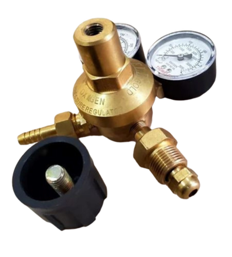 Oxygen Regulator Double Gauge