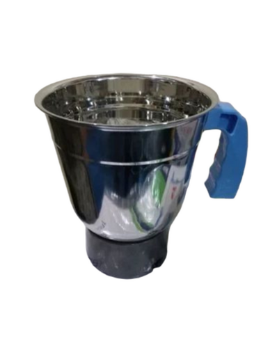 Silver Mixer Jar - Stainless Steel, Silver, 4 Blades | Large Mixer Jar for Mixer Use