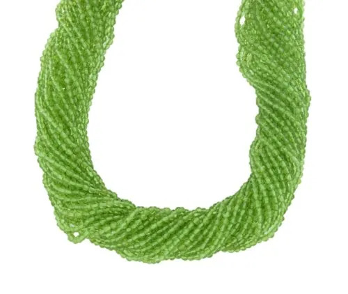 Peridot Plain Round Shape Gemstone Beads