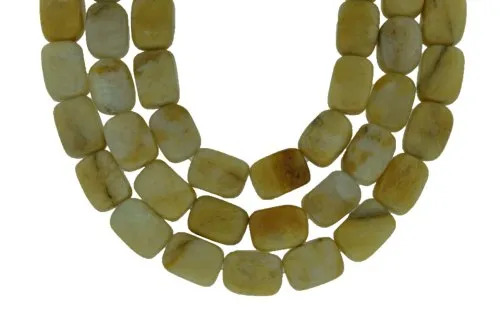 Yellow Jade Plain Tumble Gemstone Beads For Jewelry Making