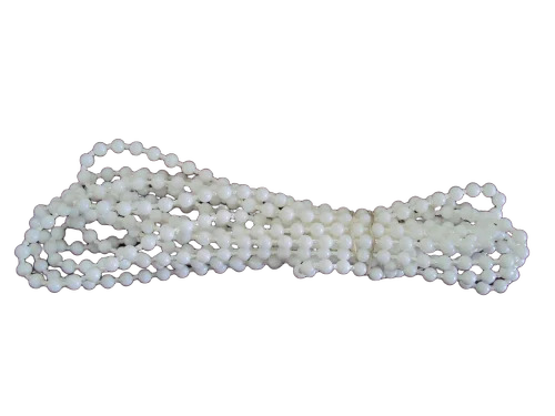 White Plastic Beaded Blind Chain - Color: .