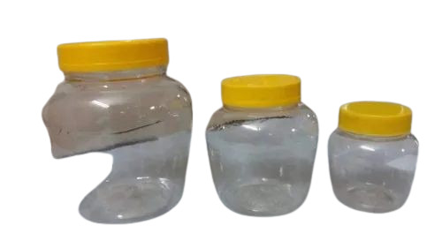 Pet Plastic Ghee Jar - PET Plastic, 500-1000 ML, Transparent | Rigid, Multipurpose Storage Jar