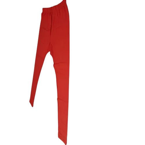 Red Ladies Plain Cotton Legging - Feature: Breathable