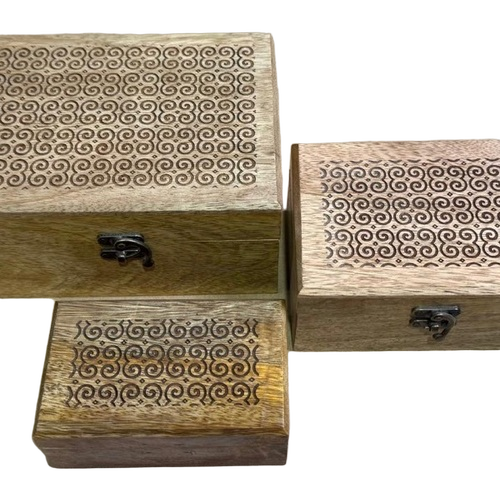 Carved Wooden Boxes