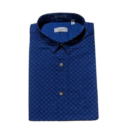 Formal Men Printed Shirt, Poly Cotton