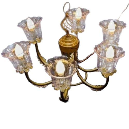 Empire 6 Holder Brass Decoration Hanging Chandelier