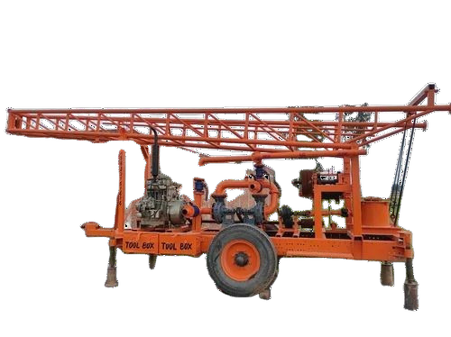 Rotary Bore Well Drilling Machine - Color: Orange