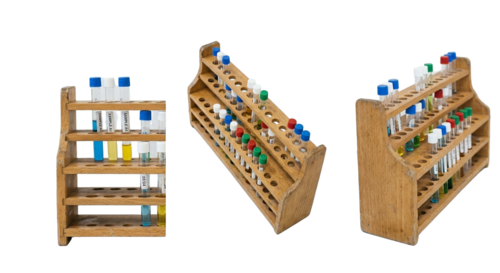 Three Layer Test Tube Stand - Material: Wood