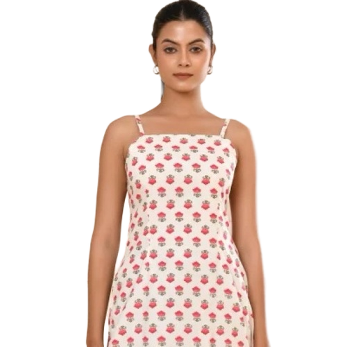 Women Printed Cotton Short Kurti - Color: Multicolor