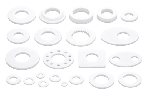 Chemical Resistant Flat Washers - PTFE, White, Flat Round | Chemical Resistant, High Temperature, Durable Sealing and Spacing