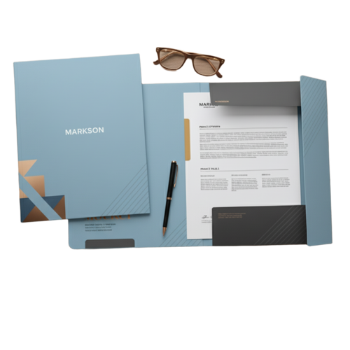 Custom File Folders With Three Flap - Color: Multicolor