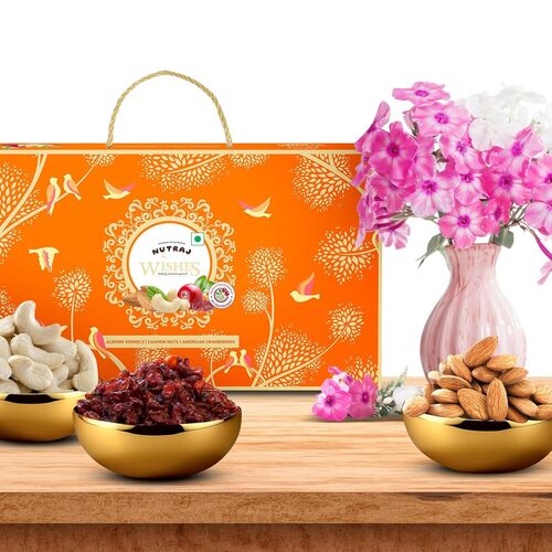 Nutraj Wishes (2 X 75 G + 150 G) 300 G Briefcase Gift Box (10 Pcs) Gb-154 - Features: Premium Assorted Dry Fruits