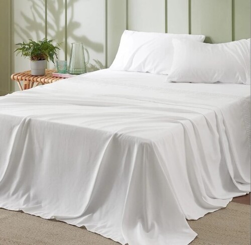 White Cotton Bed Sheet