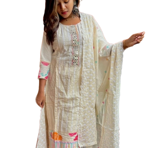 Women White Kurtis