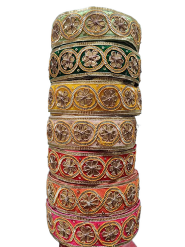 Handmade Zardoji Saree Gota Lace - Color: Multi-Color