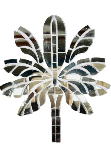 Glass Fancy Silver Tree Shape Mirror
